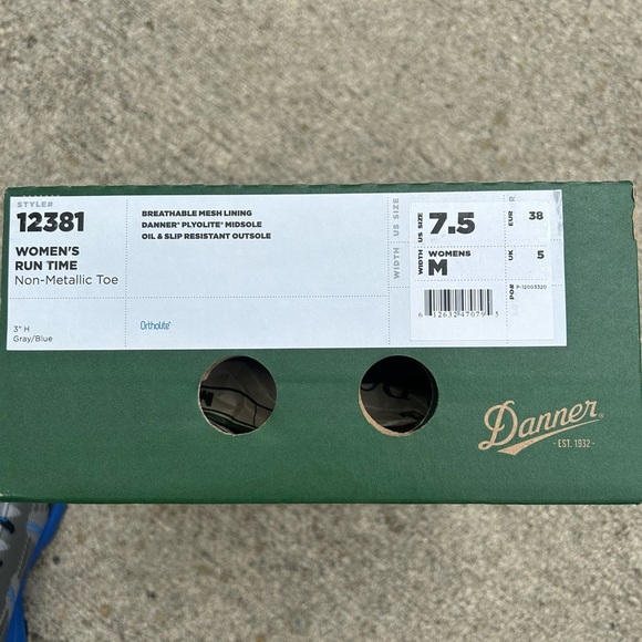 Danner Run Time 3" ESD Composite Toe Sneaker Gray/Blue 12374 Women 7.5M NWB - Picture 8 of 9